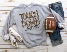 Load image into Gallery viewer, Touch Down Leopard Mascots Grey Sweatshirt