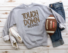 Load image into Gallery viewer, Touch Down Leopard Mascots Grey Sweatshirt