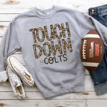 Load image into Gallery viewer, Touch Down Leopard Mascots Grey Sweatshirt