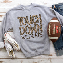 Load image into Gallery viewer, Touch Down Leopard Mascots Grey Sweatshirt