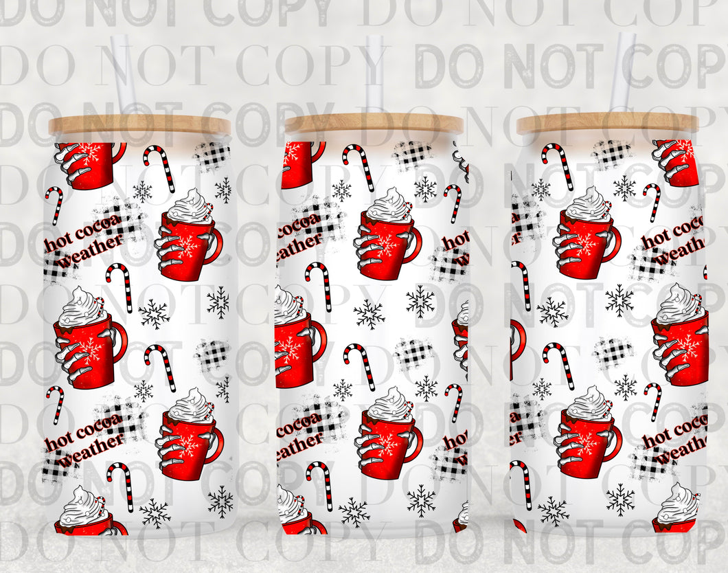 Candy Cane 2 Glass Can