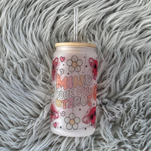 Load image into Gallery viewer, Mind Your Own Uterus Glass Can
