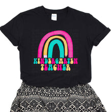 Load image into Gallery viewer, Rainbow Retro Teacher Black Tee (Multiple Options Available)
