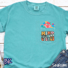 Load image into Gallery viewer, Mind Your Own Uterus Seafoam Pocket Tee

