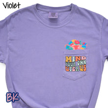 Load image into Gallery viewer, Mind Your Own Uterus Violet Pocket Tee
