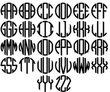 Load image into Gallery viewer, Personalized Christmas Monogram Crew Navy Sweatshirt
