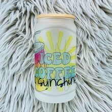 Load image into Gallery viewer, Iced coffee and sunshine Glass Can
