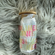 Load image into Gallery viewer, A happy small business owner is a caffeinated small business owner Glass Can
