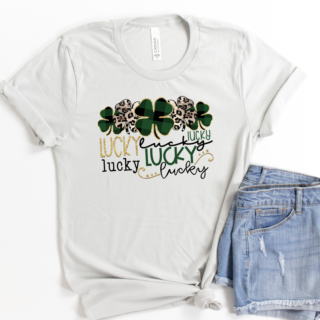 Lucky Lucky silver tee